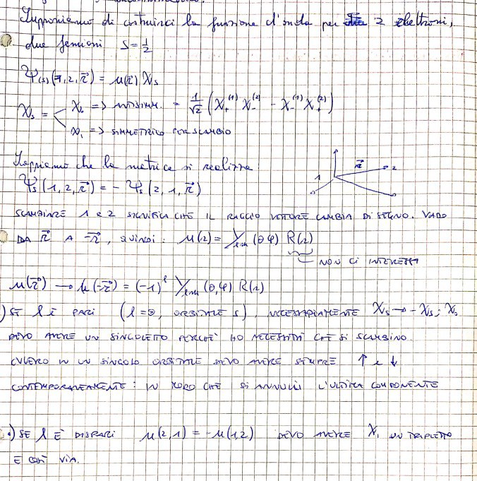 Schema funzione d'onda fermioni