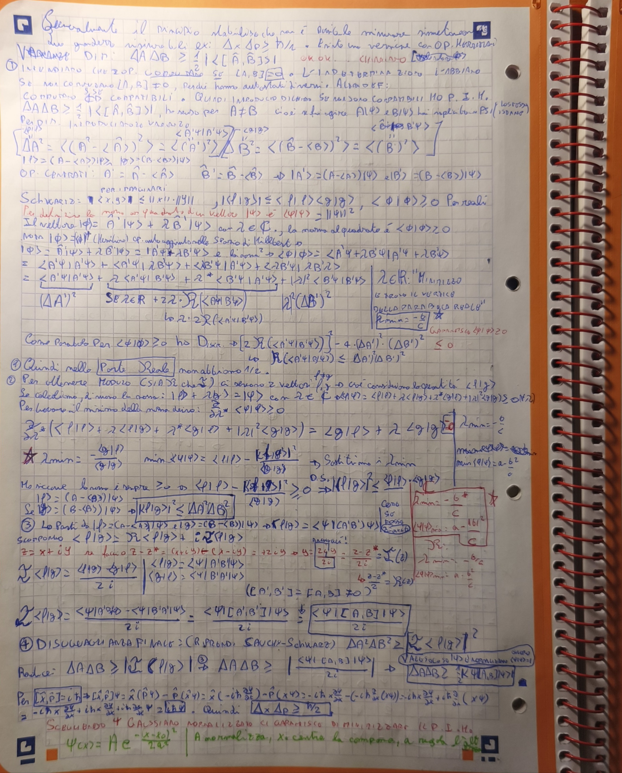 Appunti Principio di indeterminazione di Heisenberg