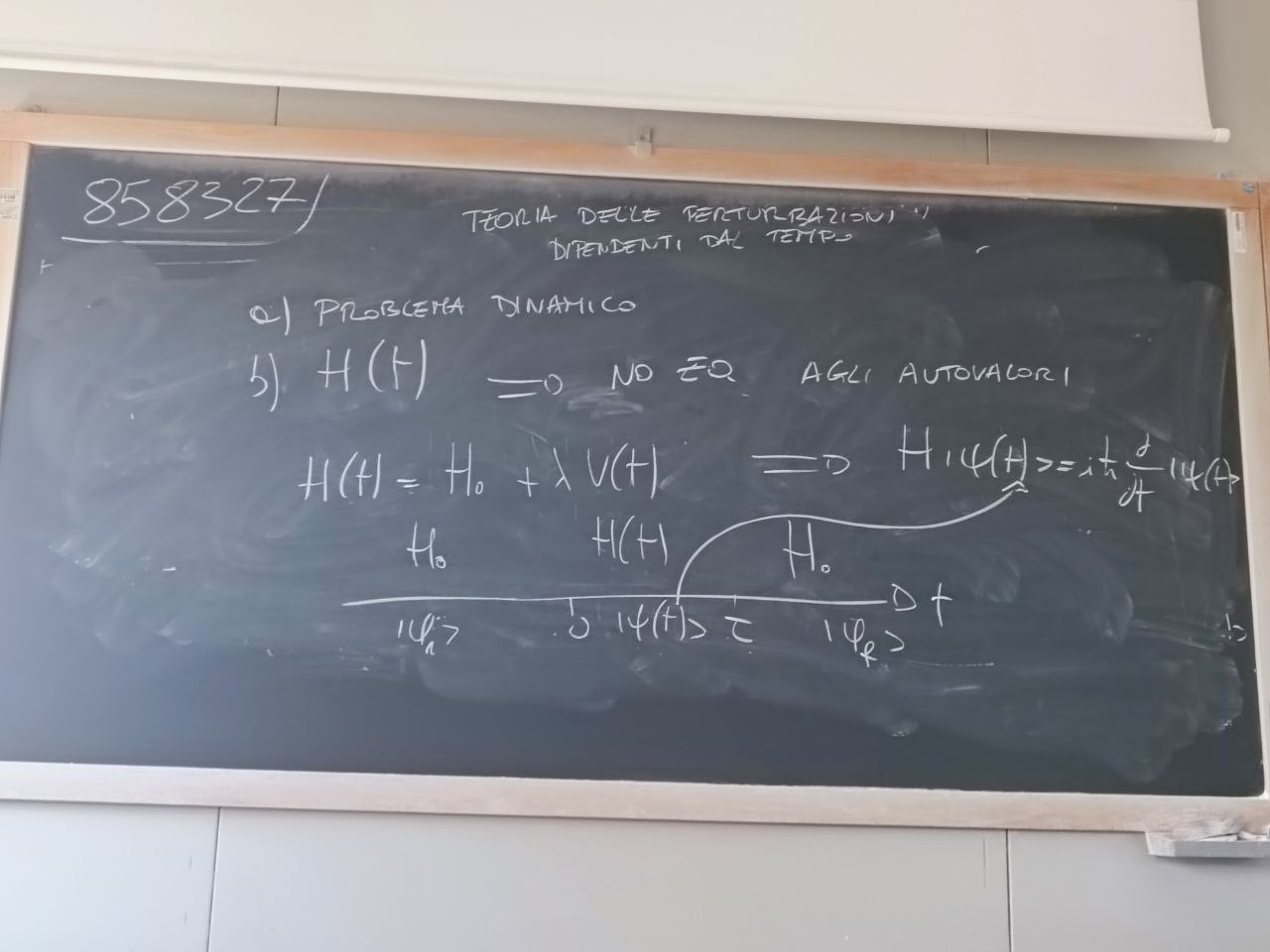 Problema dinamico: teoria delle perturbazioni dipendenti dal tempo
